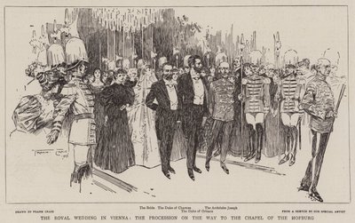 The Royal Wedding in Vienna, the Procession on the Way to the Chapel of the Hofburg by Frank Craig